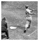 Stan Musial homers in four consecutive plate appearances.