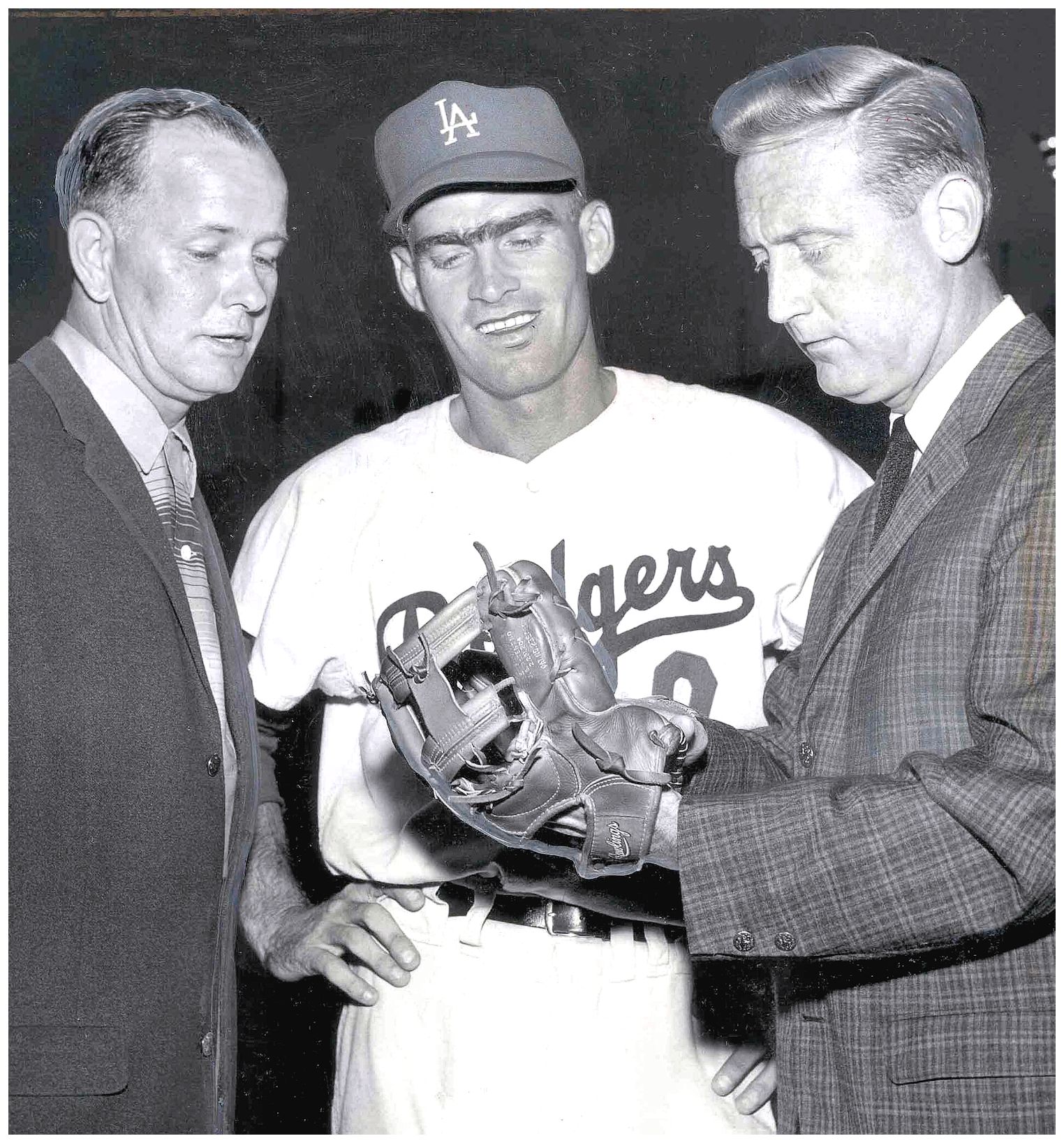 1961 Wally Moon with Jerry Doggett (L) and Vin Scully (R).jpg