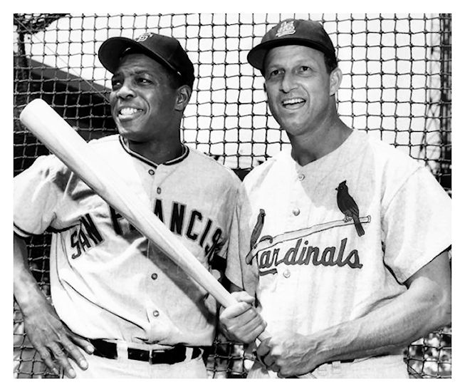 Willie Mays & Stan Musial 